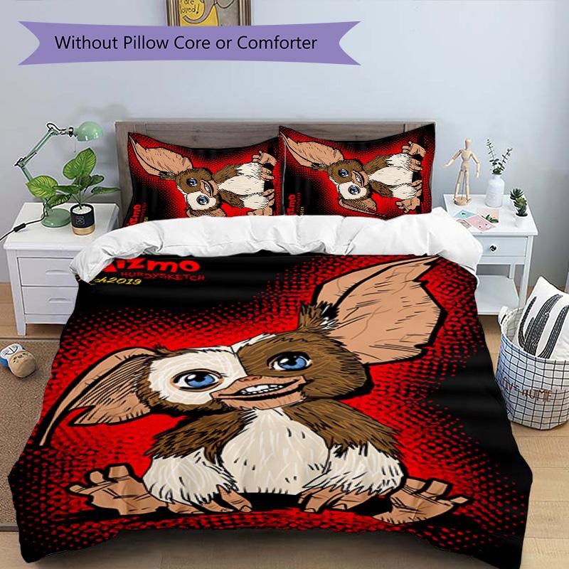 Gremlins 3pcs Bedding Set Duvet Cover Closure Includes 1 Duvet Cover & 2 Pillowcases for All Seasons Bedroom Home Dorm Decor