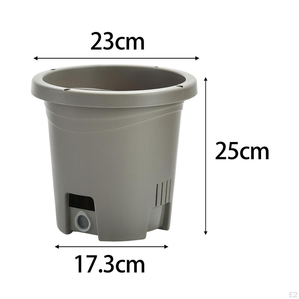 Plant Pot Planter Dark Gray for Vegetables Strawberries Durable Flower Nursery Window