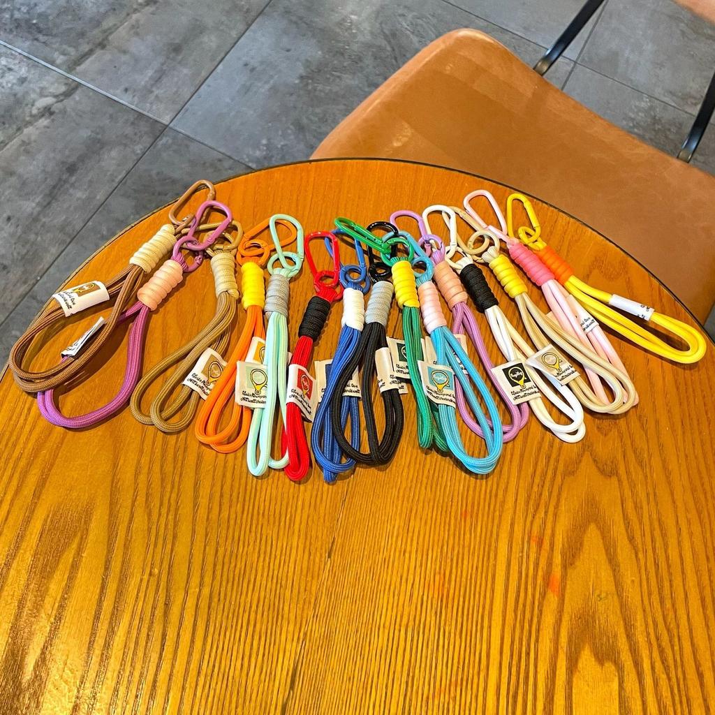 Hand Woven Umbrella Double Rope Nylon Rope Keychain Hiking Buckle for DIY Making Bag Pendant Keychain Charm