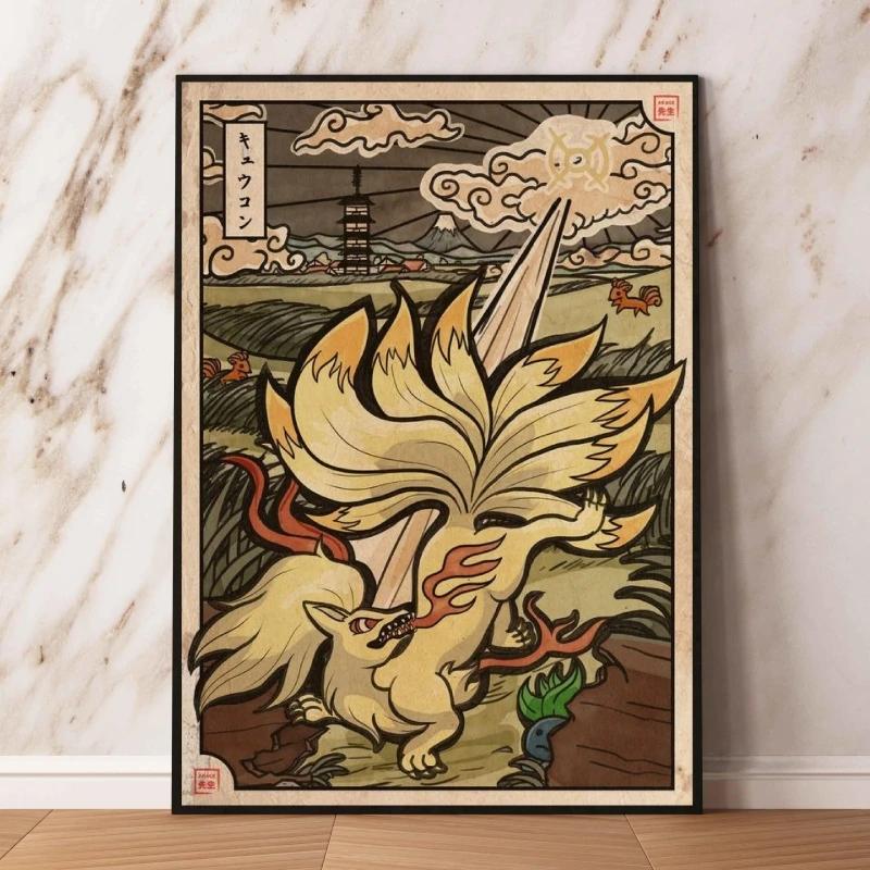 Japan Anime Pokemon Gyarados Classic Character Canvas Poster High Definition Images Home Living Room Wall Aesthetic Decorative