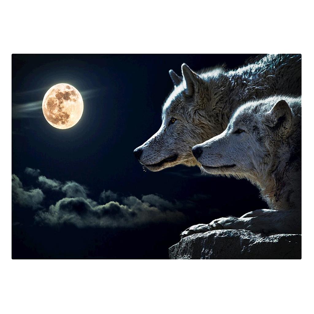 1pc 5D DIY diamond of painting Animal Cartoon Embroidery Craft stitch - Wolf