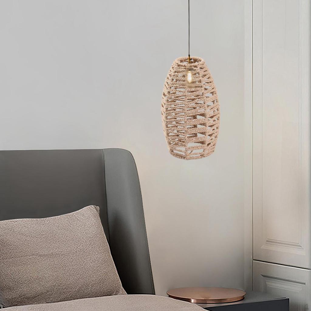 Woven Rattan Pendant Light Shade, for Home Hallway House Decoration Fixture