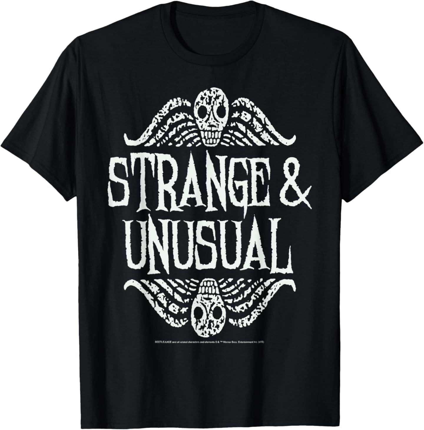 Beetlejuice Strange & Unusual Distressed Skulls T-Shirt Mens Womens Tees Top L