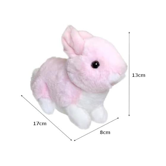 AURORA Plush Floppy Rabbit Crawling Pink
