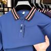 Men's Polo Shirt Lapel Long Sleeve T-Shirt Autumn Arrival Horse Print Easy Care Top Business Commute Menswear