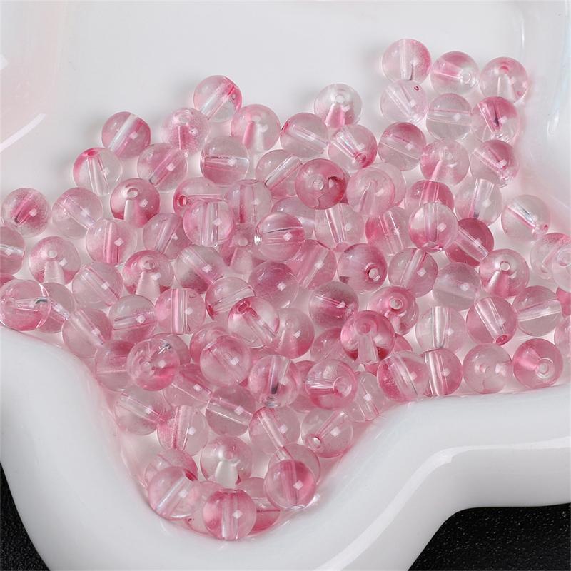 8mm 50pcs/bag Jelly Glass Bubble Beads DIY Necklace Bracelet Earrings Ring Jewelry Accessories