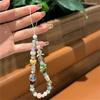 Beach Starfish Coconut Phone Chain Acrylic Beaded Smartphone Lanyard Beaded Phone Strap  Camera