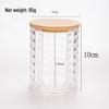 Diamond Pattern Cotton Pad Organizer with Wooden Lid - Multi-Purpose Desktop Storage Box