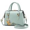 Style Pu Handbag With Embroidered Flowers For Daily Fashion And Casual Outings