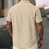 Men's Summer Solid Color Lapel Short-Sleeved Shirt Men's Casual Fashion Short-Sleeved Shirt