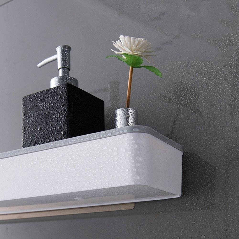 No-Drill Wall Hanging Rack Wall-Mounted Above Toilet Rack Toilet Storage Cabinet Above Toilet