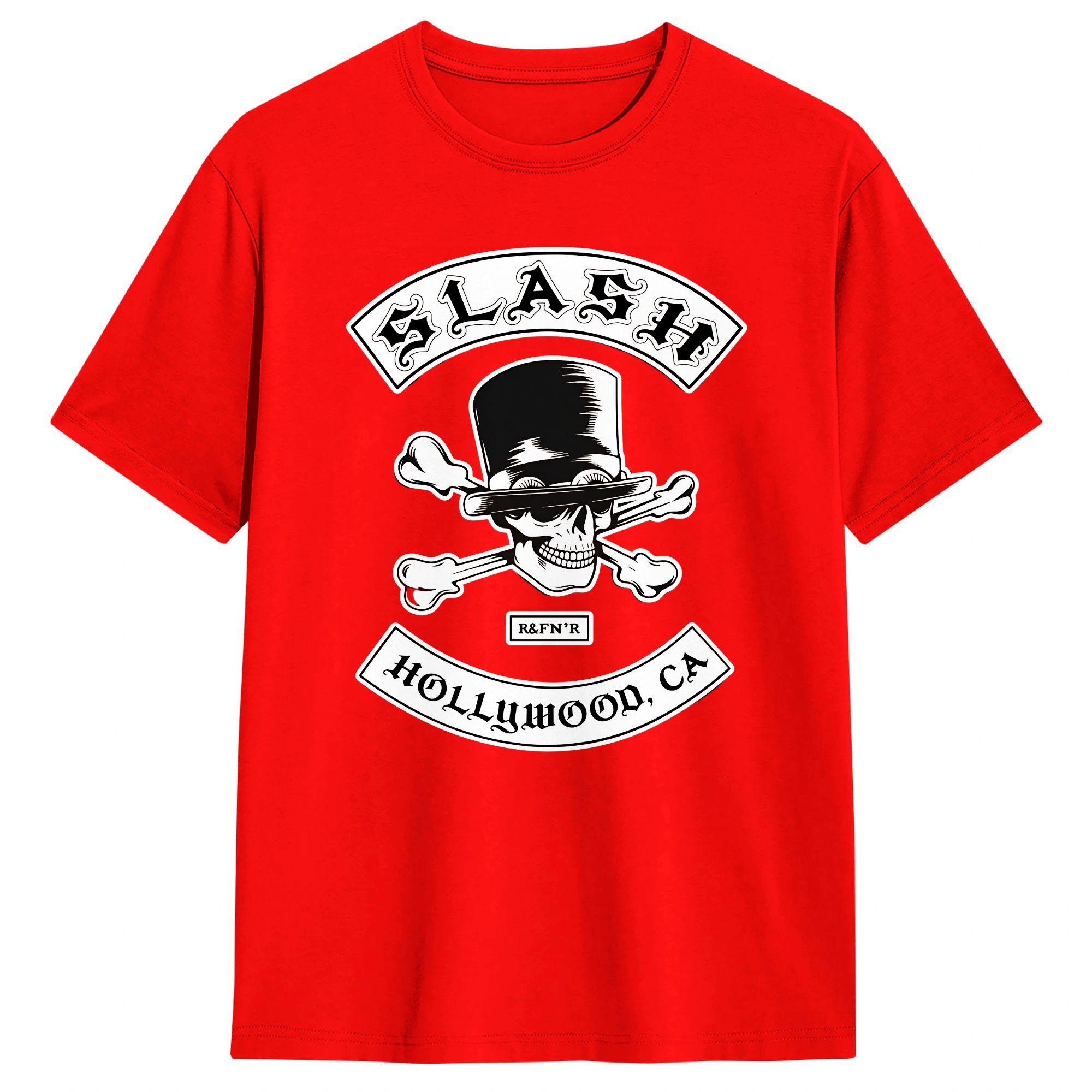 

Legendary guitarist Slash TShirt Summer Trendy Cool T Shirts Men 100 Cotton ONeck Plus Size Tees Short Sleeves Y2K Funny Tops S