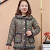 Women's Winter Warmth Plus Velvet Thick Cotton Jacket Fashion Floral Cotton Jacket