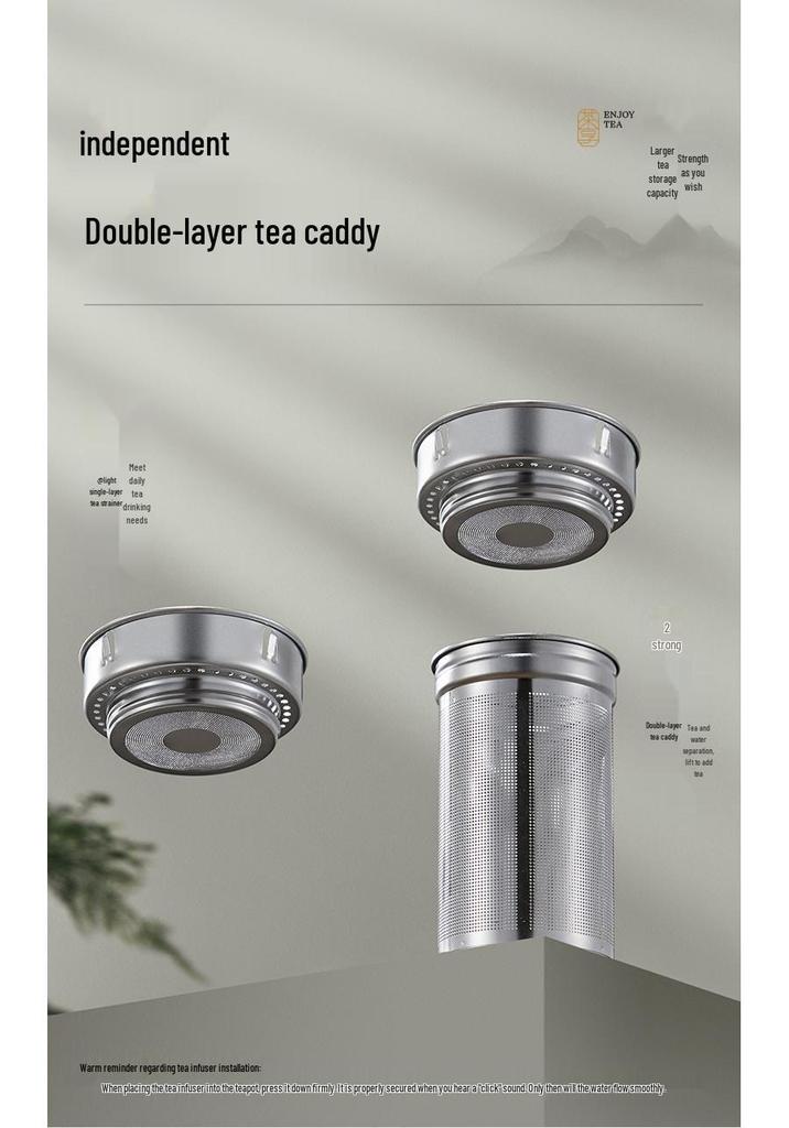 Supor Insulated 316 Stainless Steel Tea and Water Separation Kettle, Large Capacity Braising Pot