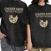 Par CHICHEN Sommartoppar Män Kvinnor Tvättade T-shirts Casual Lös Punk T-shirt Harajuku Toppar Skjorta Rolig Sport Jogging Skjorta