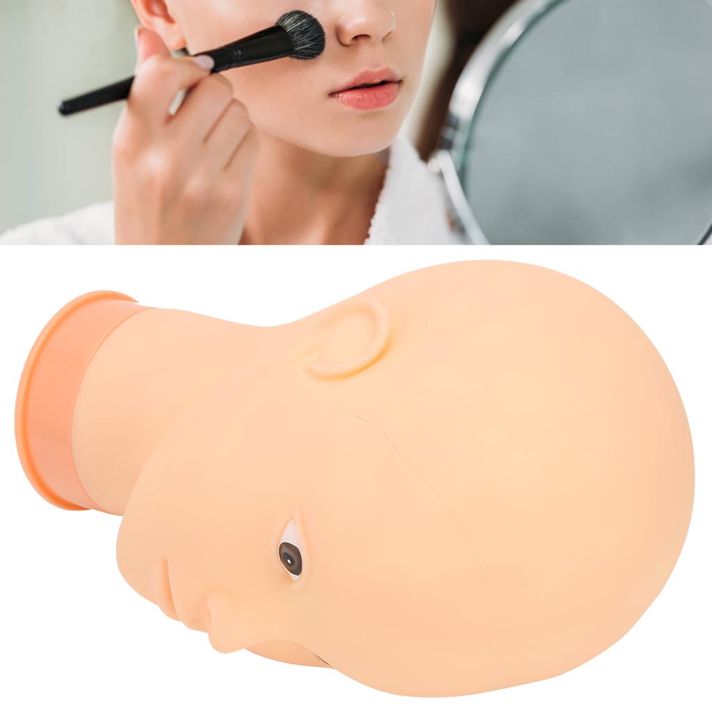 Hoed Pruik Display Mannequin Hoofd Model Make-up Training Oefenen Kaal Mannequin Hoofd (Roze basis)zonder Make-up