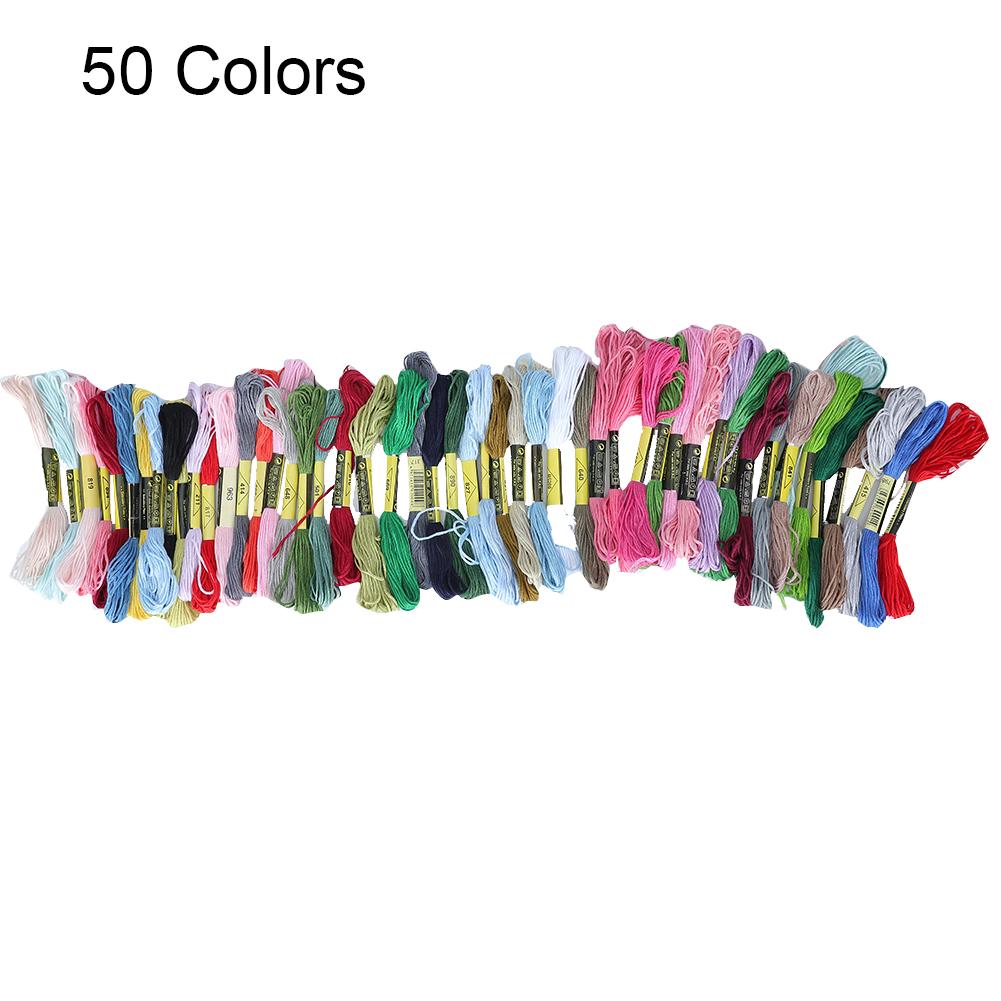 

50 мотков ниток цветов, набор игл для вышивания, набор для валяния своими руками, набор для валяния из бамбука