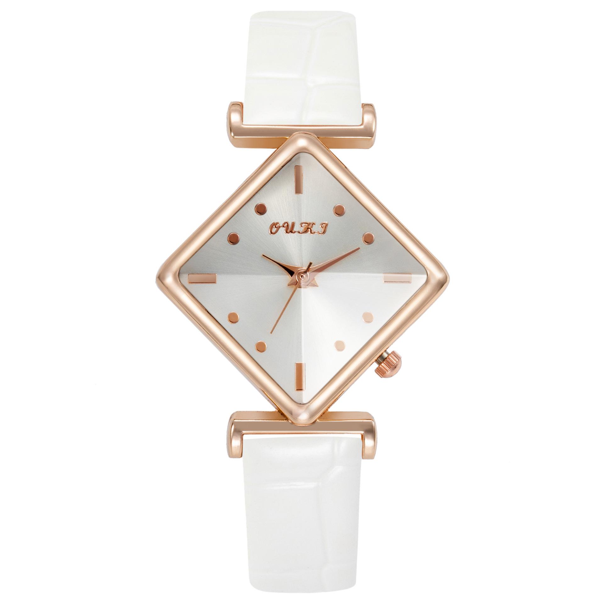 Sale  Relogio Feminino Fashion Square Watch Women Exquisite Small Watches Leather Band Quartz Wristwatches Ladies белый