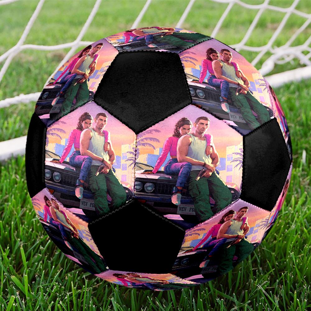 GTA 6 Theme Size 5 Soccer Ball, Suitable for Both Indoor and Outdoor Matches, a Gift Suitable for Everyone.