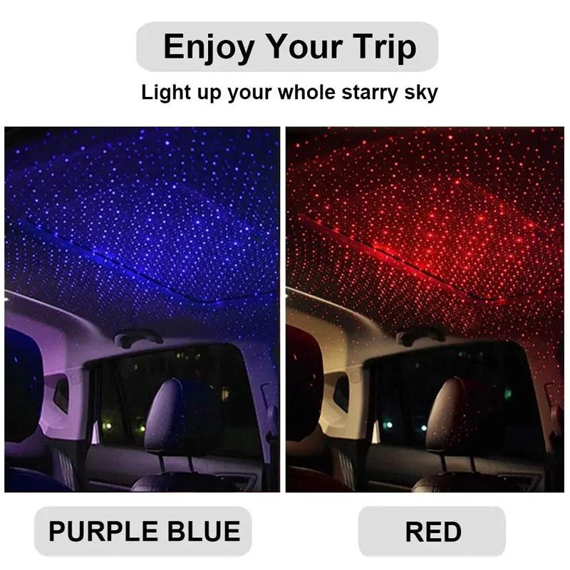 LED Car Roof Star Night Light for USB Decorative Adjustable Auto Roof Room Ceiling Decor Projector Atmosphere Galaxy Lamp