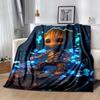 1pc Groot Printing Blanket - Soft, All-Season Throw for Office Blanket, Personalized Gift with Adorable Cartoon Design