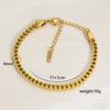 Hip Hop Cuban Bracelet Gold Plated V Type Double Row Men's Personality Light Luxury Versatile Style Retro