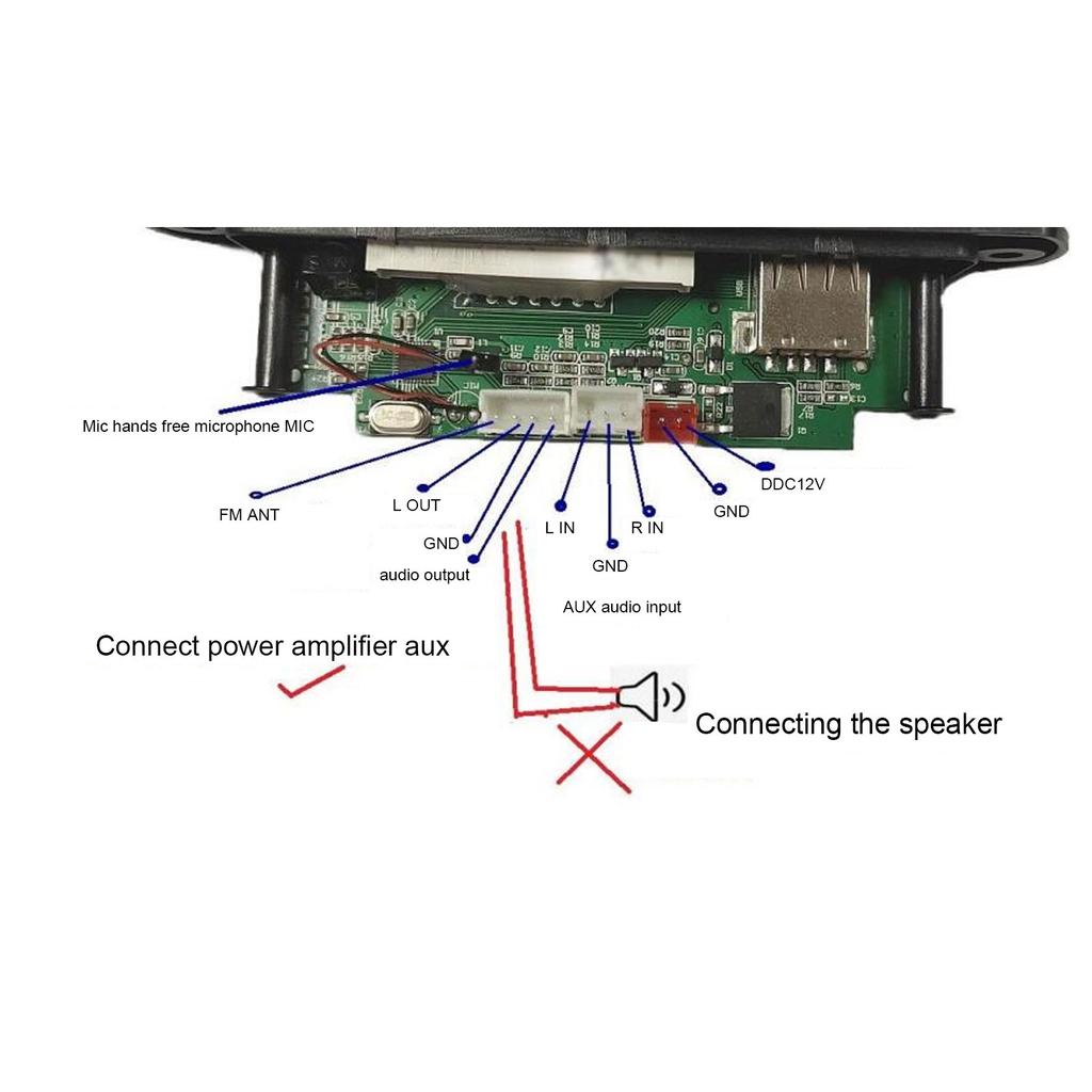 12V   5.0 Decoding Board Support   Card USB FM     Recording Call Back MP3 Decoding Board Module