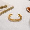 Meier 18k Gold Plated Fashion Bracelet for Office Ladies - Unique, Minimalist Ins Style Bangle - Tarnish Resistant