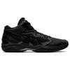 Asics Gel-Hoop V12 Round Toe Lace-Up Fabric Synthetic Leather Mid-Top Basketball Shoes Unisex Sneakers Black 1063A021-001