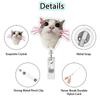 Funny Cat Expression Retractable Hospital Nurse Badge Holder Reel Cute Cartoon Meow Id Tag Work Card Holder Keychains