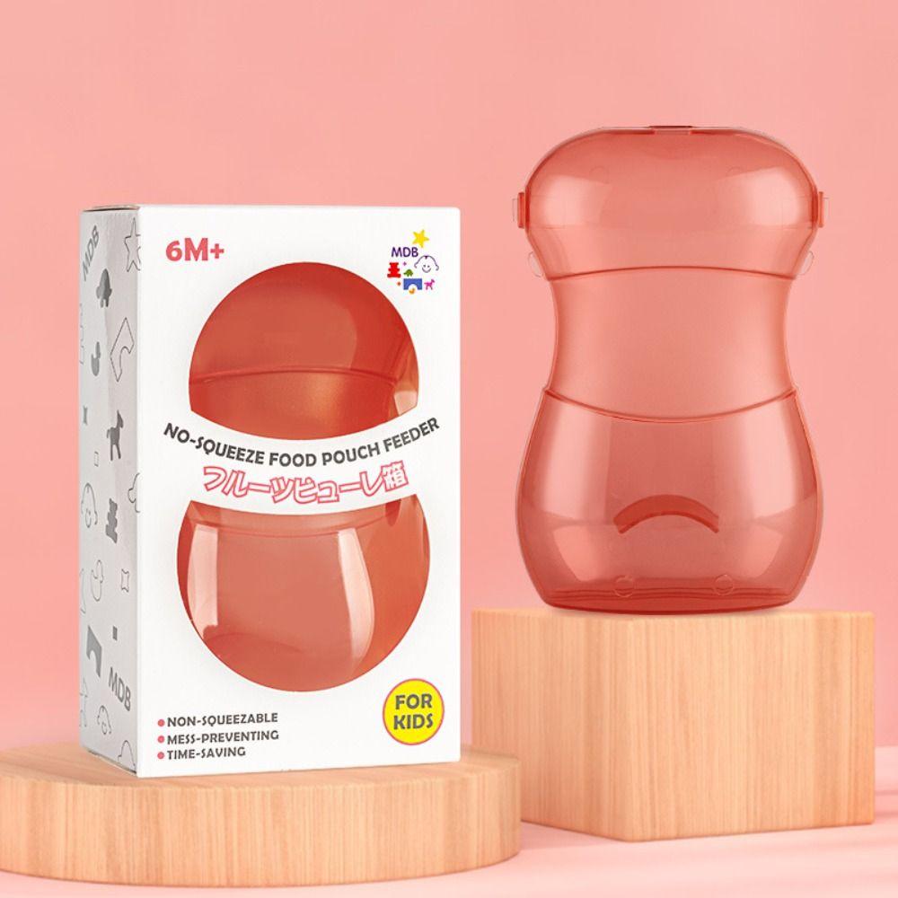 

Простая в эксплуатации коробка для фруктового пюре с защитой от сдавливания, держатель для детского пакета, многоразовый пакет для младенца красный