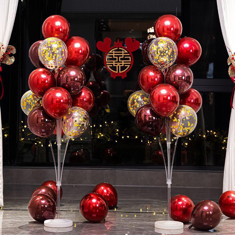 Romantisches Hochzeitszimmer Boden- und Tischballondekorationsset