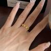 Fashion and High quality design chic rings for women New in wave shaped brushed Ring suitable for daily jewelry gifts