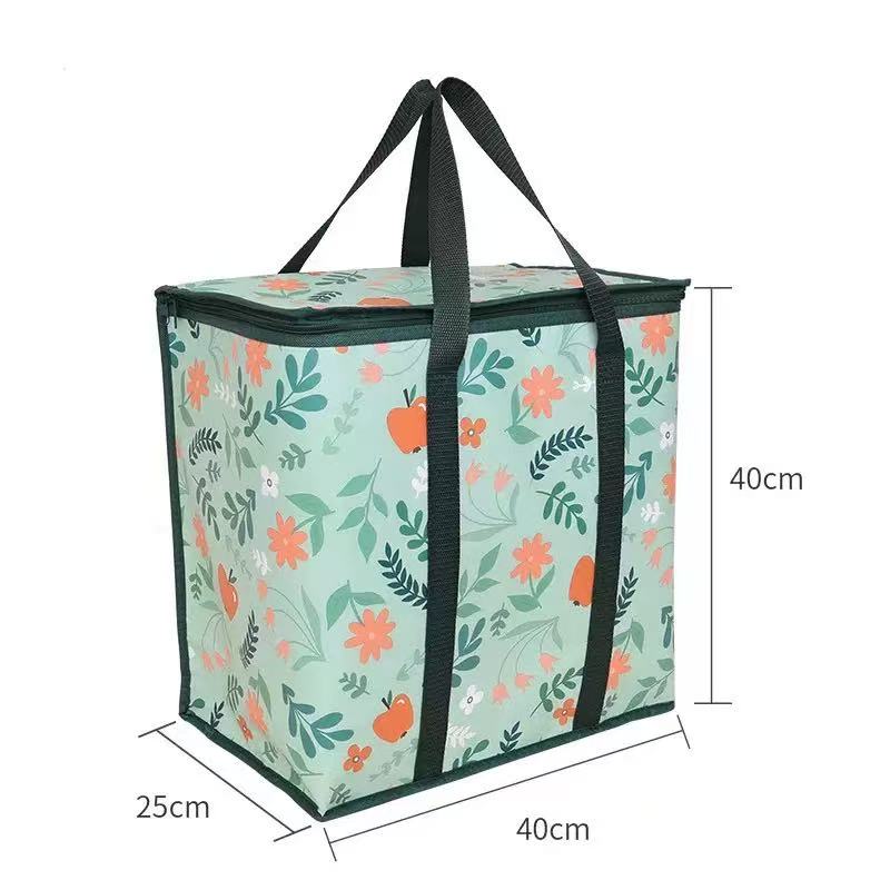 Waterproof Bag Food Pizza Delivery Insulated Bag  Camping Warmer Cold Thermal Bag Kit Food Foil Thermal Insulation Bag светло-зеленый