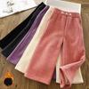 Girls Thick Warm Pants Winter Autumn Big Kids Velvet Wide Leg Trousers Children Casual Long Pants