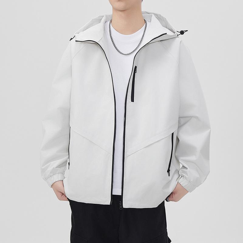 Double-sided Jacket for Men with Hooded Spring and Autumn New Casual Men's Trendy Youth Jacket