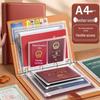 A4 Leder Loseblatt Dokumenten-Organizer