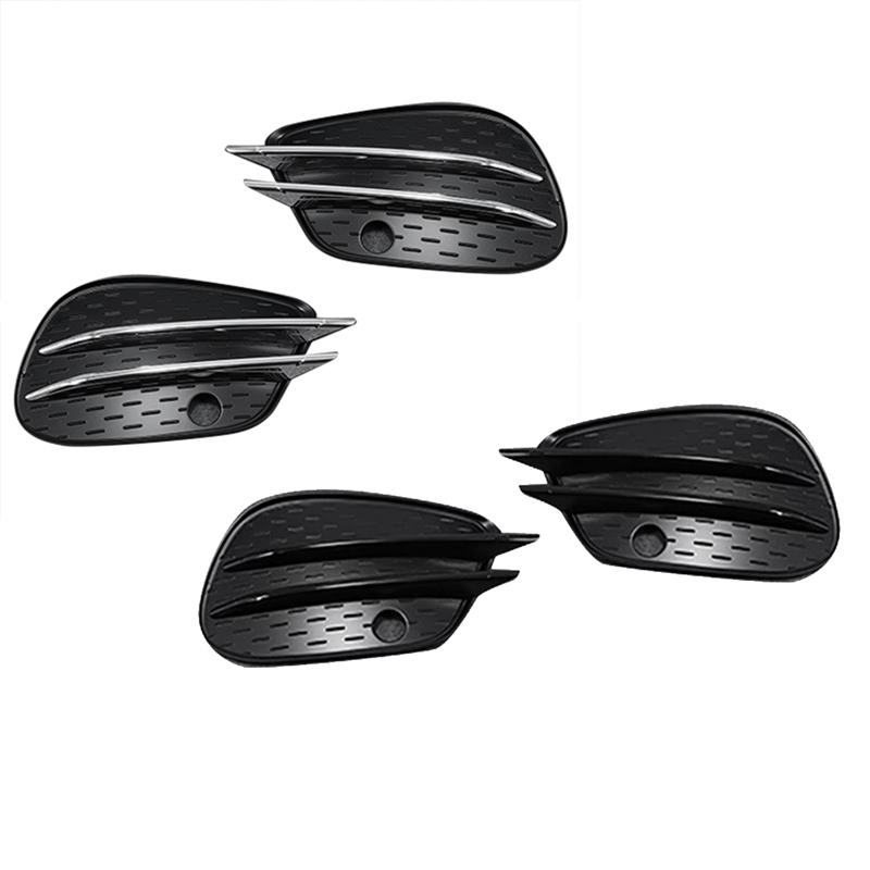 1 Coppia Copertura Trim Lama d'Aria Lampada Fendinebbia Paraurti Anteriore Per Mercedes Benz GLE GLS W166 X166 2015- Griglia Splitter Cromata