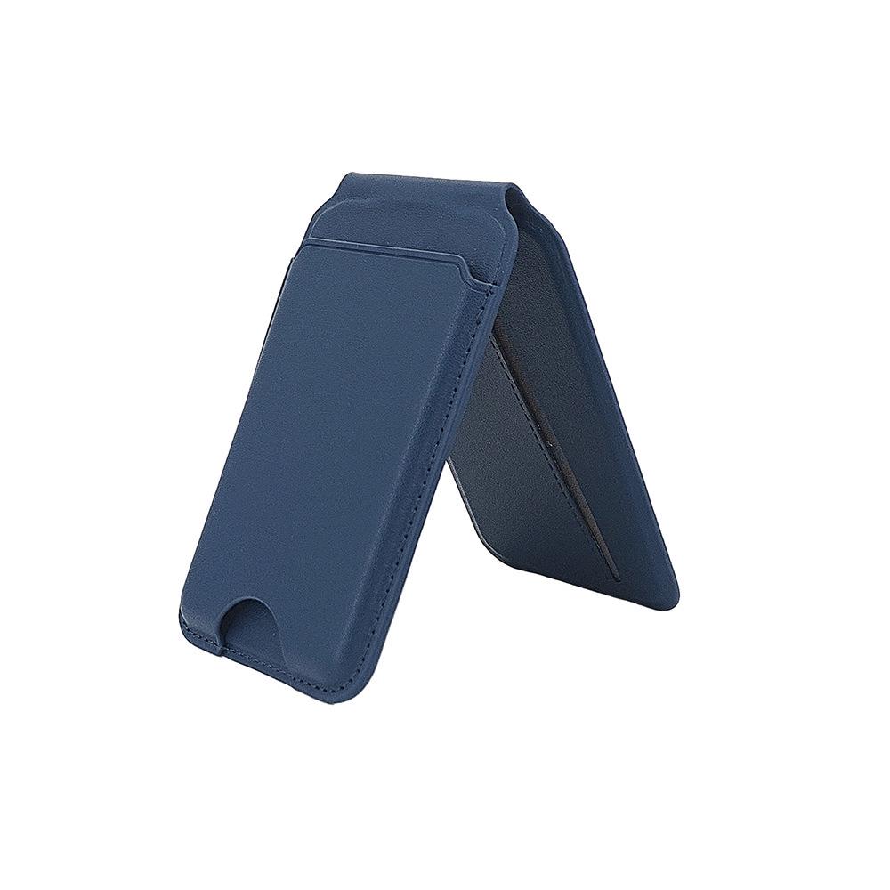

Compatible Magnetic Card Holder with MagSafe for iPhone 17 - Official Hinge Folding Flip Stand синий