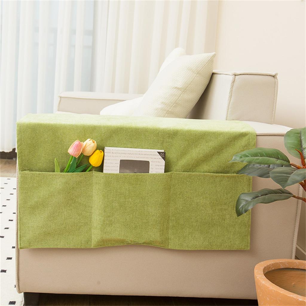 Sofa Armrest Organizer with 4 Pockets and Cup Holder Tray Couch Armchair Hanging Storage Bag for TV Remote Control Cellphone