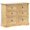 VidaXL Commode Corona 110x43x91 cm bois massif de pin, commode à tiroirs, classeur, armoire à tiroirs, armoire de rangement, 4005676