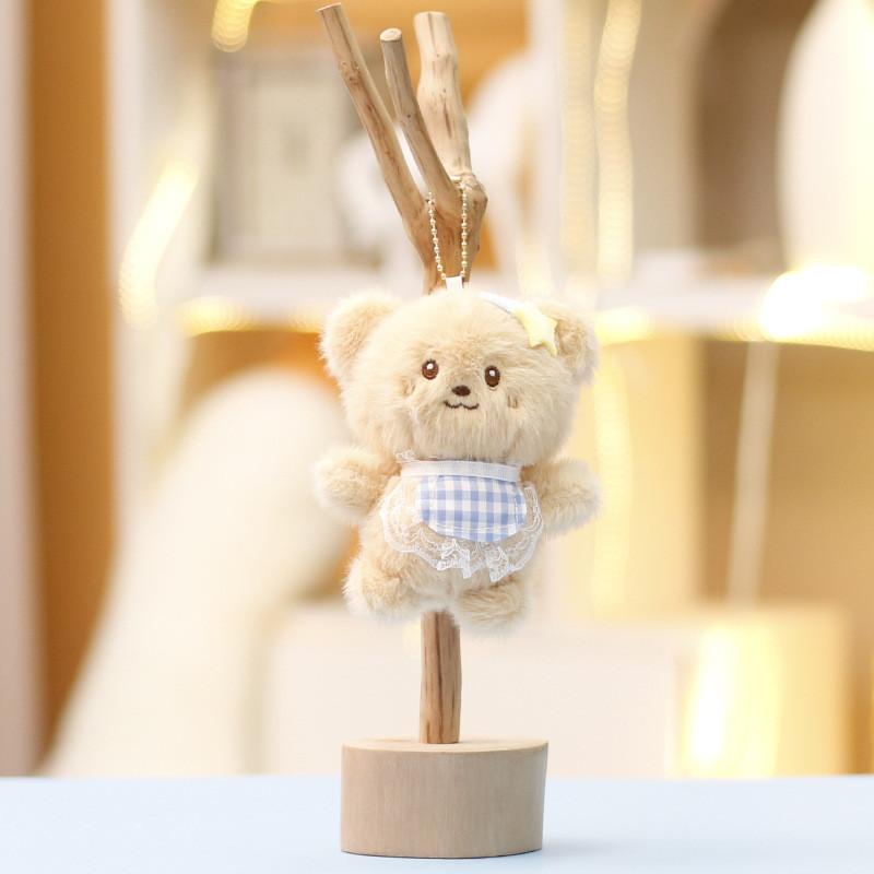 Star Bear Rabbit Plush Toys Keychain Super Soft Short Pile Children Pendant