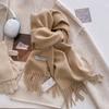 Winter Wool Scarf For Women Long Warm Cashmere Scarves Hijab Solid Lady Shawl Wrap Female Pashmina Bandana Head Scarfs New