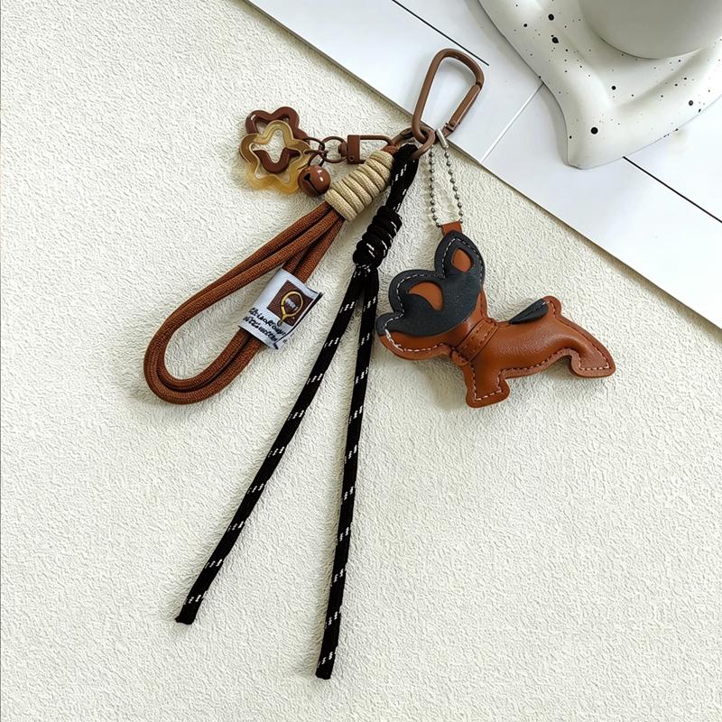 Yogodlns Braided Rope Bag Pendant For Women Bags Nylon Woven Charm Pendant Retro Bulldog Pendant Bag Accessories