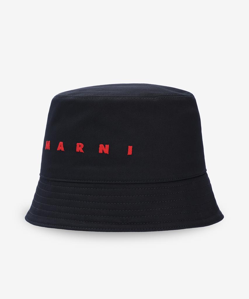 MARNI Logo Cotton Bucket Hat - Black / Clzc0110S0Utc31100N99