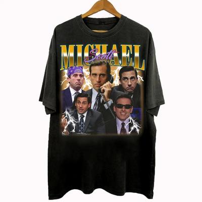 Maglietta Michael Scott Stile Bootleg Anni '90 Serie TV The Office Regali Film per Uomo e Donna Maglietta Unisex