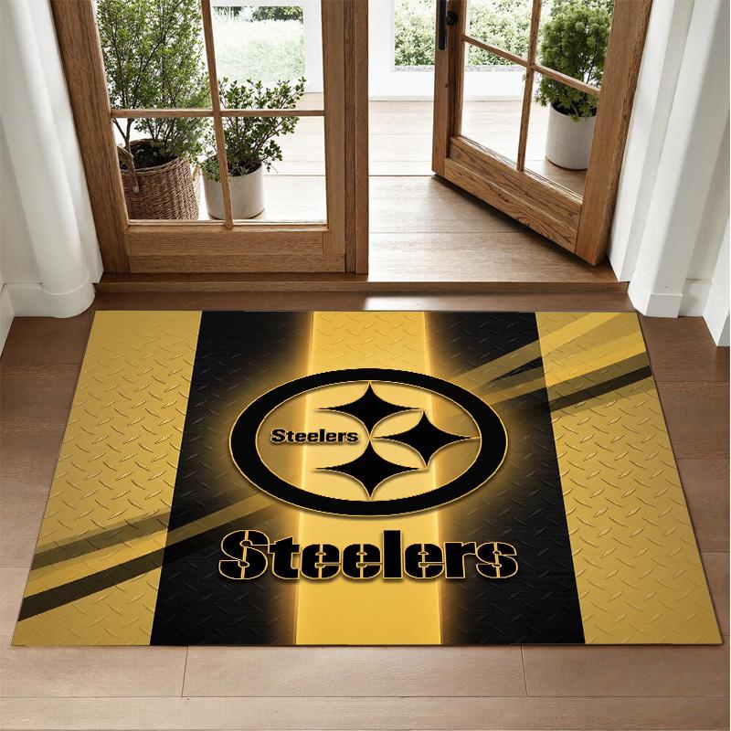 Pittsburgh Steelers Design Kristalfluweel Tapijt Zacht Decoratief Matje voor Slaapkamer Entree