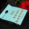 Multi-Element Water Drop Rhinestone Flower Stud Earrings Opal Earrings Multi-Piece Set