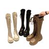 Fashion Long boots for women in summer 2025 autumn new style white thick soled long boots with thick legs and high straps