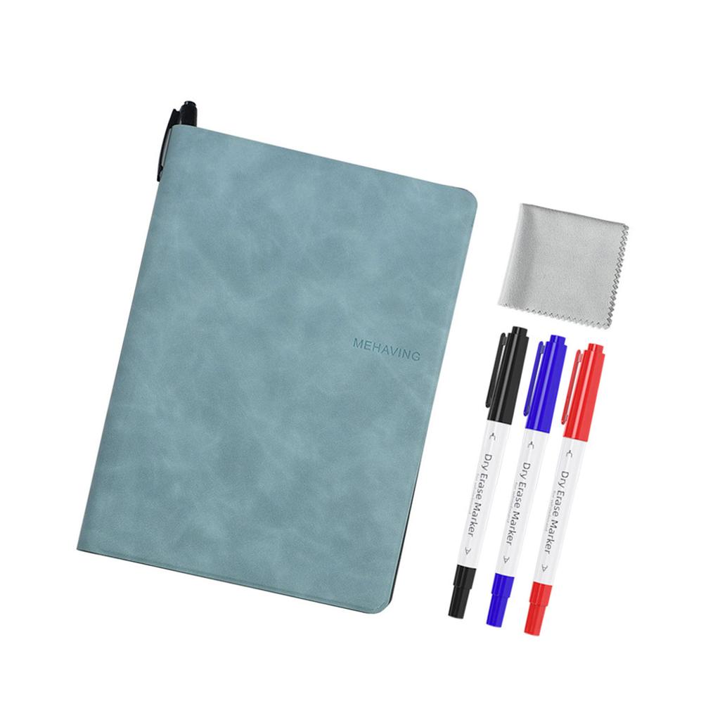 Double-Side Magnetic Whiteboard Notebook with Erasable Marker Portable Writing Board for Office Meeting Writing Drawing